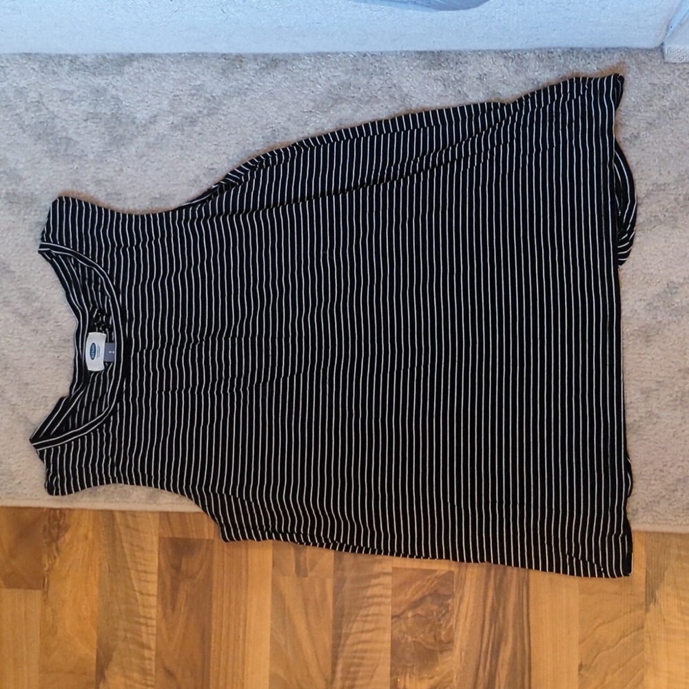 Open back striped tank